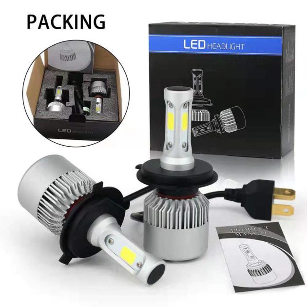 Factory Direct Selling S2 Auto Lighting H4 Hi-Low beam 6500K 72W 8000LM with fan
