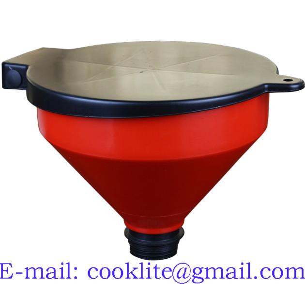 4 Quart Propylene Lockable Drum Funnel With Removable Screen Filter