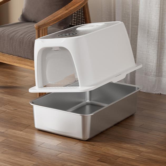 Deodorant Stainless Steel Cat Litter Box