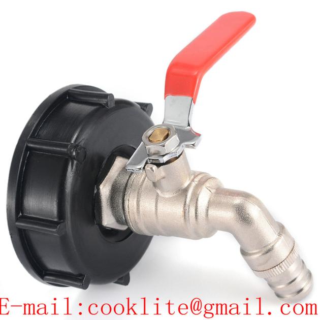 IBC Tote Tank Drain Adapter Threaded Cap Lid Garden Hose Connector 3/4 Inch Tap Faucet IBC Spare Par