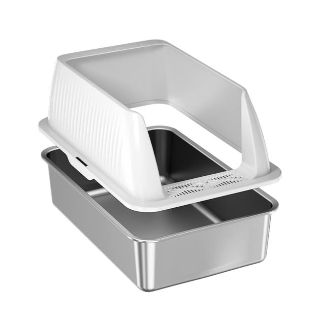 Enclosed Stainless Steel Cat Litter Box