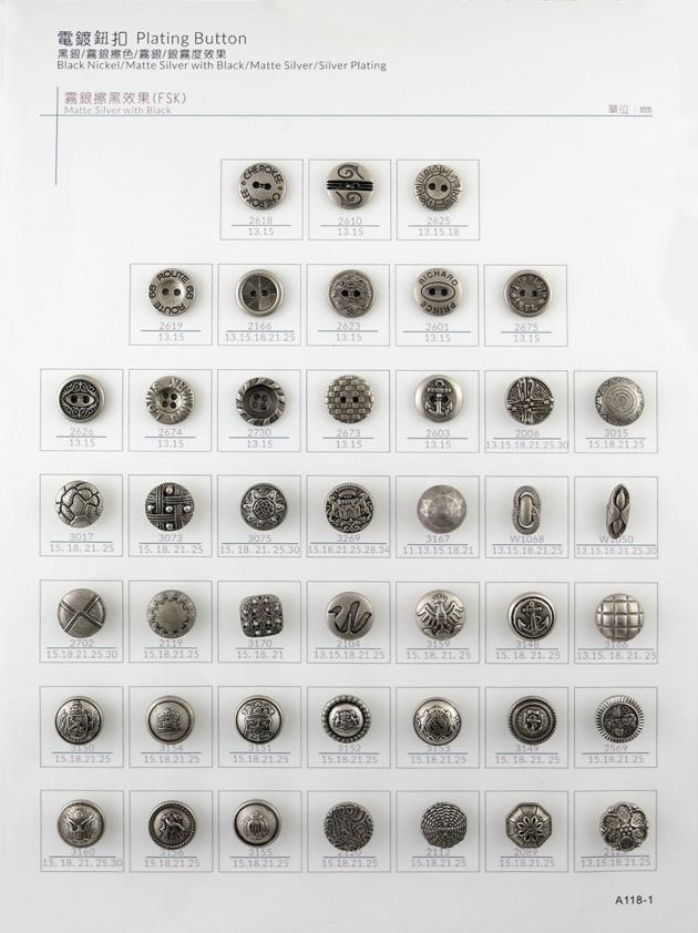 ABS Plating Plastic Shank Buttons For
