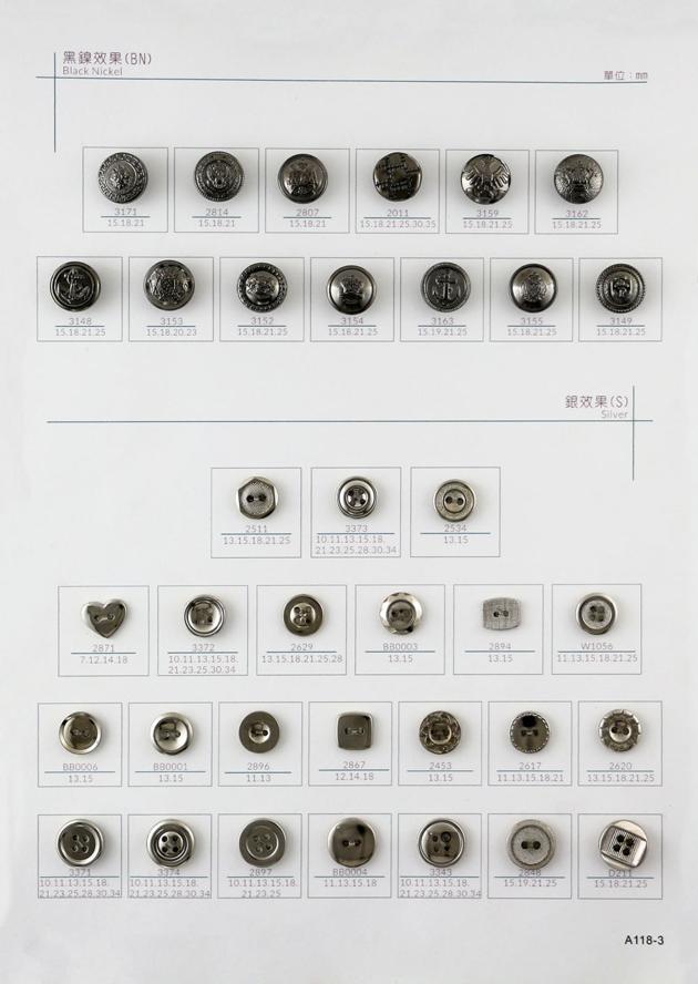 ABS Plating Plastic Shank Buttons For
