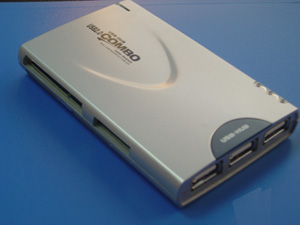 CCTHUB005:External USB 2.0 12 In 1 Card Reader + 3 port HUB