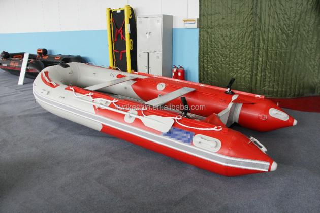 New Design PVC/Hypalon inflatable outboard boat/dinghy with aluminum floor