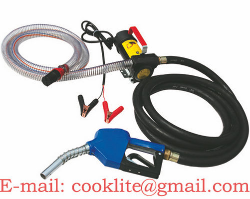 12/24V DC diesel bio fuel transfer pump kit mini dispenser with automatic dispensing nozzle and hose