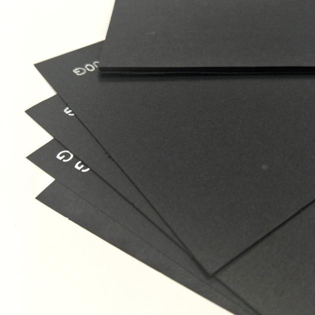 Cutting Recycled Laminated Black Cardboard Sheet