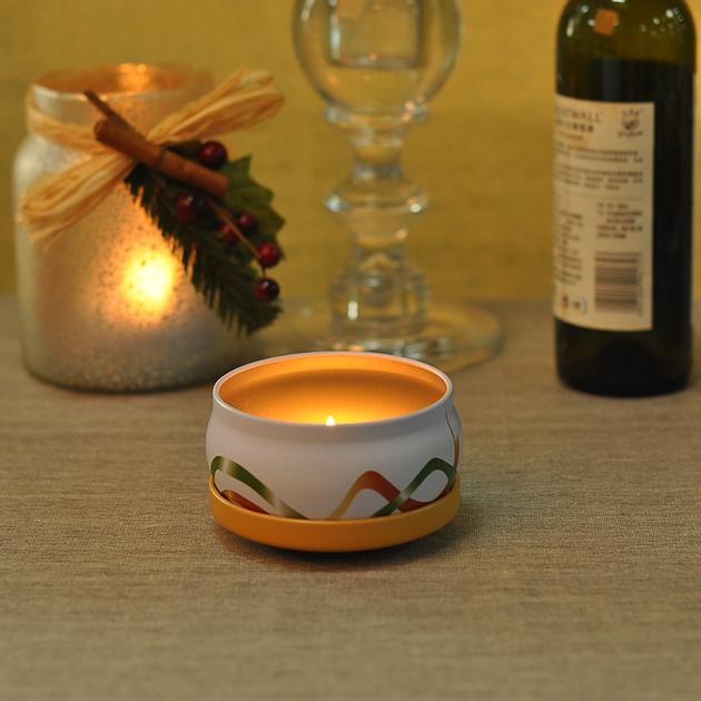 Round Tin candle Jar with Lid for Home Fragrance