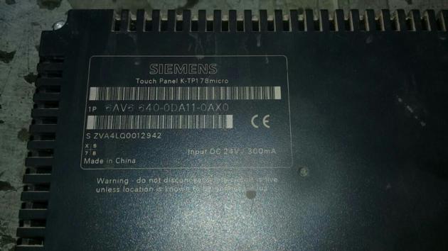 Siemens 6AV6 640-0DA11-0AX0 HMI