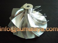 billet compressor wheel, 5-axis machining, CNC machining, billet turbo