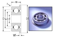 Flanged Ball Bearings FR1810