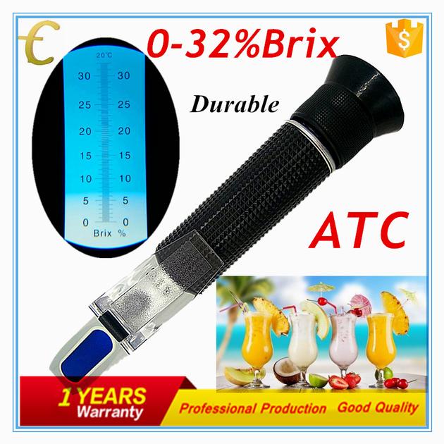 hand held 0-32% brix refractometer with ATC