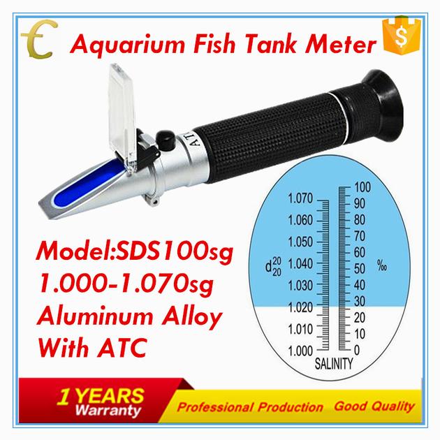 Salinity Refractometer For Aquarium Fish Tank 0-10% Hydrometer ATC