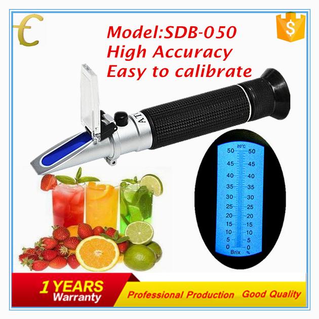 Portable Metal Material Brix Refractometer With 0-50% Test Range