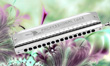 16hole 64tone chromatic golden laser-printing square harmonica