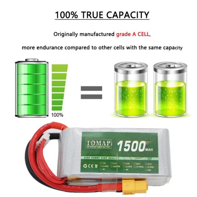 6s 22.2v 100c 1500mah rc lipo battery for rc helicopter