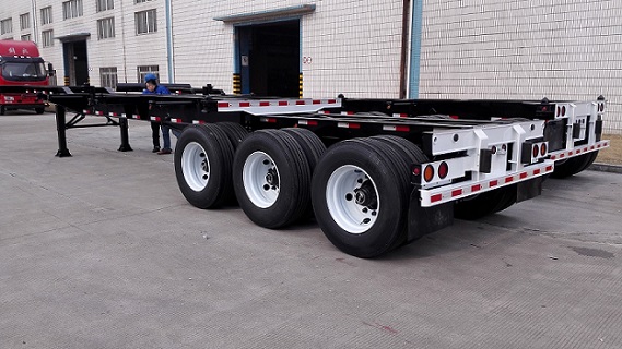 3 axles extendable 20ft - 40ft container chassis