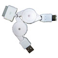 SB & Fireware Retractable Cable with iPod Dock