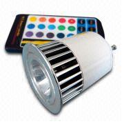 RGB Dimmer LED Spotlight with Infrared Remote Controller 3*1W /5*1W