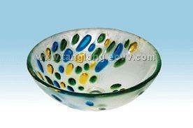 Glass sink wash basin vessel