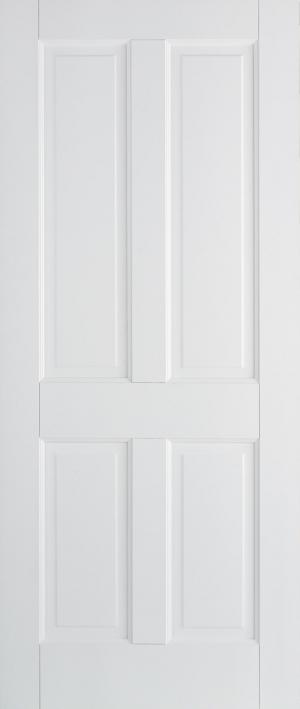 Collonial 4P White Primed Wooden Door