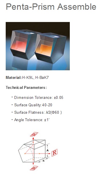 cementing of penta prism