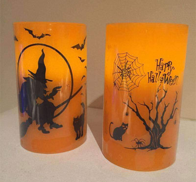 Real Wax Holiday Decor Yellow Flickering
