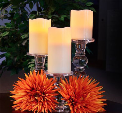 3pcs Set Ivory Led Candles Battery