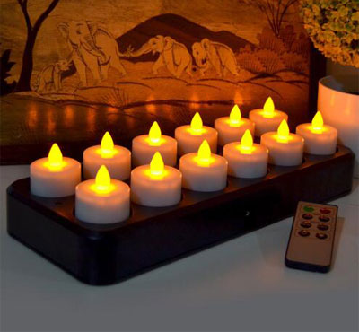 12Pcs Wireless Inductive Rechargeable LED Electric
