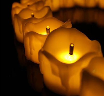 Flameless Yellow Flicker Tear Wax Drop Candle Mini Battery Operated Tea Lights New Arrive Realistic 