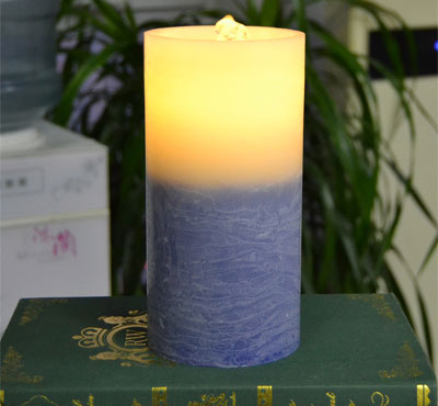 Gradient Color Flameless Candle Fountain With