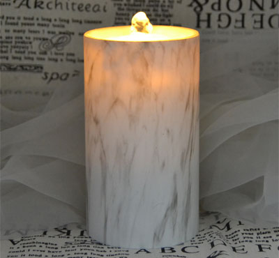 Rechargeable Flameless Candle Fountain With Plastic