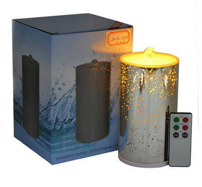 3D Glass Spot Flameless Candle Fountain