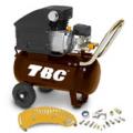 2.5HP 6-gal horizontal air compressor