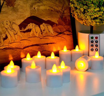 12Pcs Wireless Inductive Rechargeable LED Electric