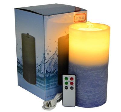 Gradient Color Flameless Candle Fountain With