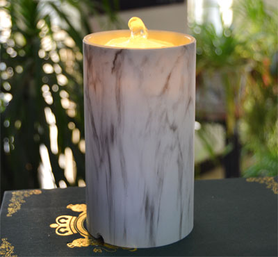 Rechargeable Flameless Candle Fountain With Plastic