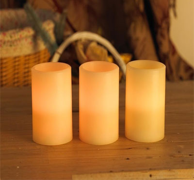 3pcs Set Ivory Led Candles Battery