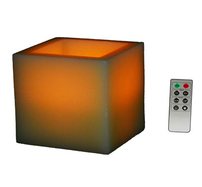 Square Ivory Led Candles Paraffin Wax