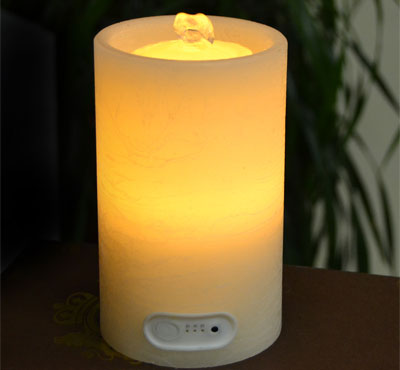 Flat Top Flameless Candle Fountain With