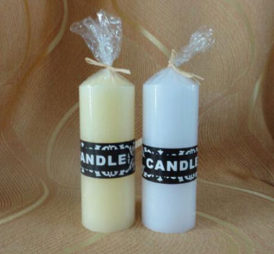 White Church Pillar Candles