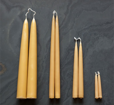 Wholesale Hand Dipped Beeswax Taper Candles