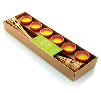 Citronella Mosquito Torches Candles With Bamboo