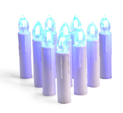 12pcs Yellow Light Flickering LED Taper