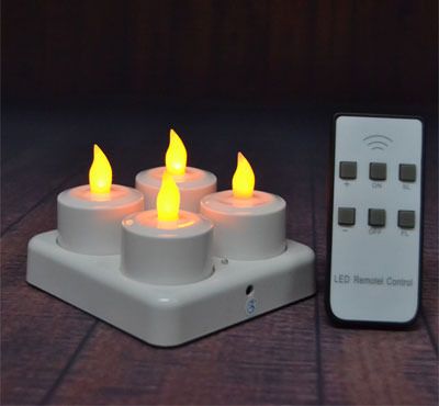New 4pcs Set Rechargeable Flameless LED