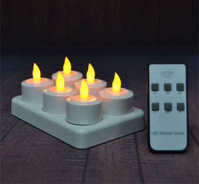 6Pcs LED Rechargeable Tealight Candle With