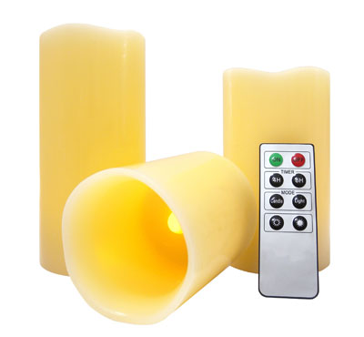Remote Control Flameless Led Candle With 8 Key Remote For Church Votive