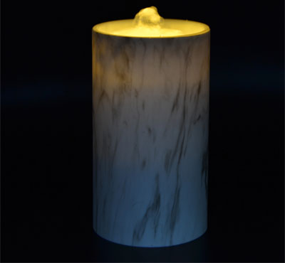 Rechargeable Flameless Candle Fountain With Plastic