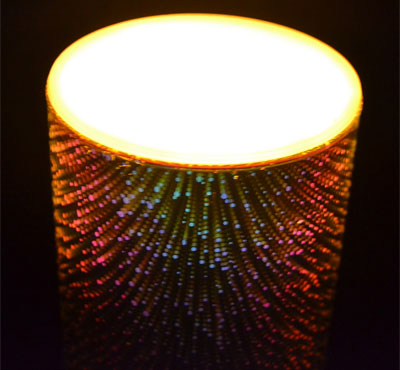Rechargeable 3D Glass Fireworks Flameless Candle