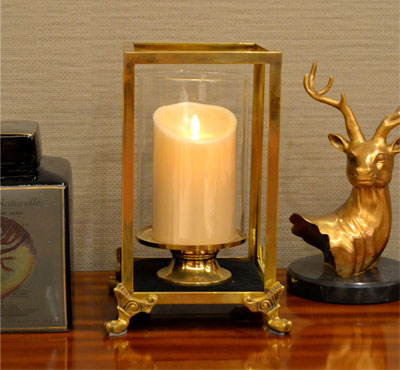 Battery Operated Moving Flame Led Pillar